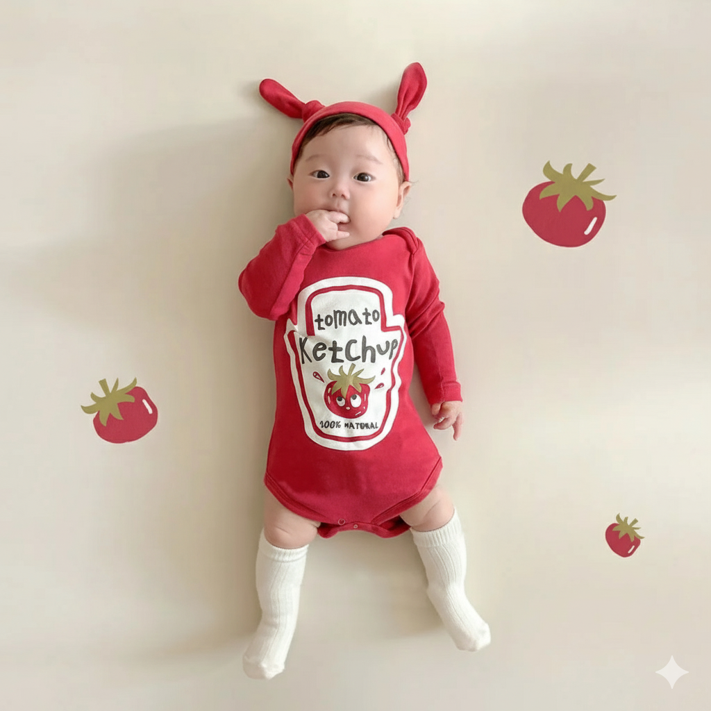Baby Ketchup & Mustard Costume – Adorable Halloween bodysuit