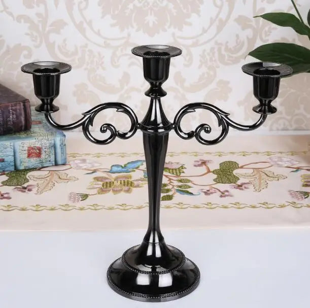 Gothic 3-Arm Candelabra | Vintage Haunted Mansion Candlestick Holder