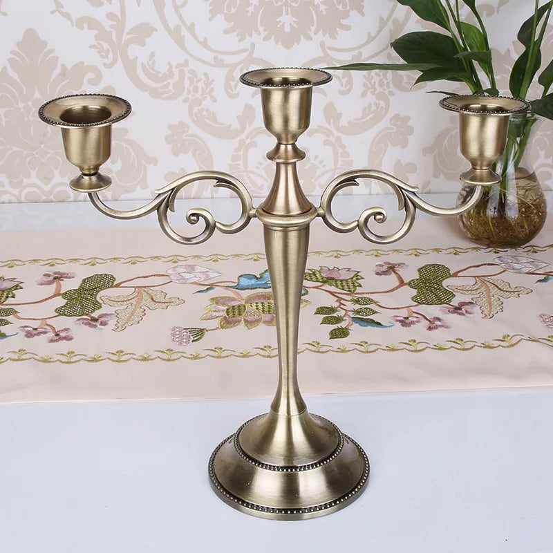 Gothic 3-Arm Candelabra | Vintage Haunted Mansion Candlestick Holder