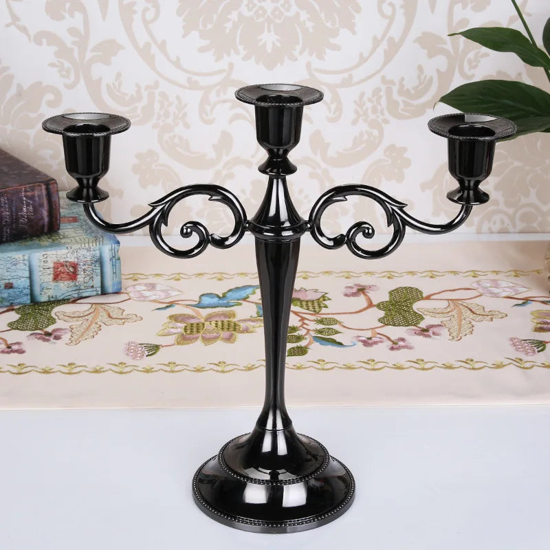 Gothic 3-Arm Candelabra | Vintage Haunted Mansion Candlestick Holder