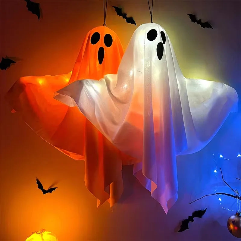 Classic Hanging Fabric Ghost – Spooky Haunted House Pendant for Halloween Decor