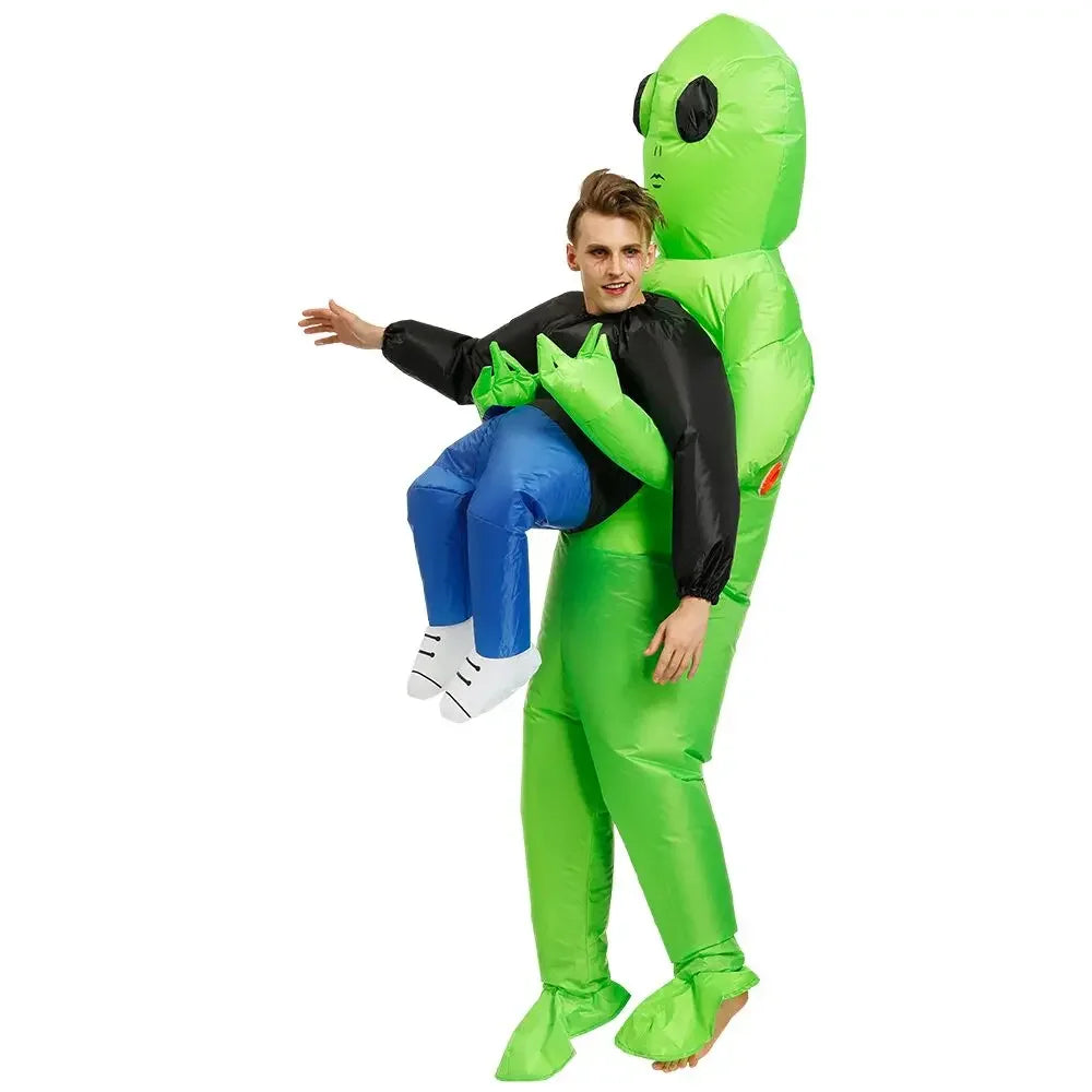 Inflatable Alien Abduction Costume | Funny "Carried By" Blow-Up Suit (Adult & Child Sizes Available)