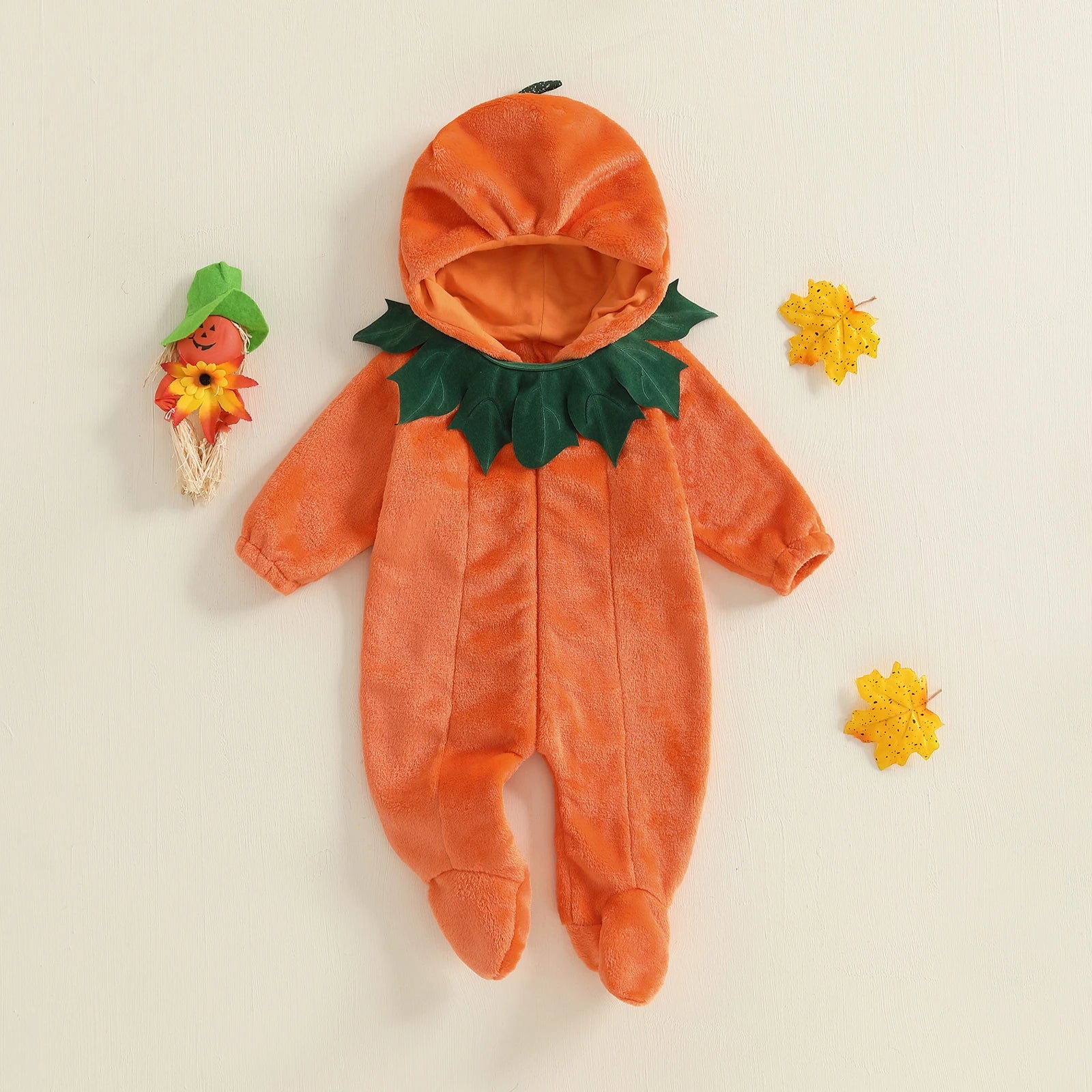 Cozy Pumpkin Costume Romper for Infants - Infant Halloween Costumes