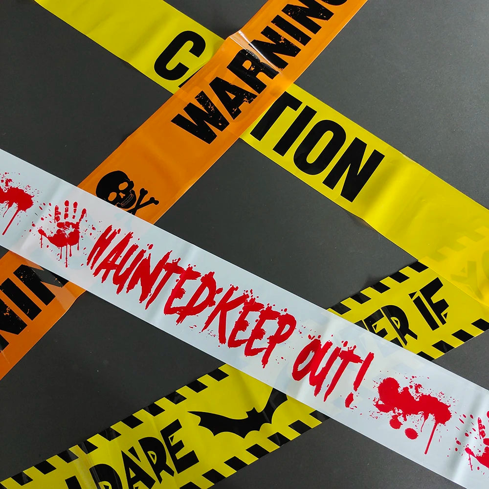 Halloween Caution Tape: Spooky "Enter If You Dare" Decoration