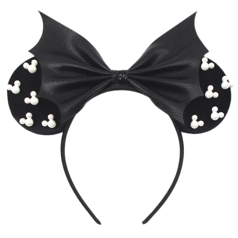 Halloween Mouse Ears Headband | Spooky Theme Park Style Assortment (Bat, Witch, Pumpkin) | Cute Halloween Accessories