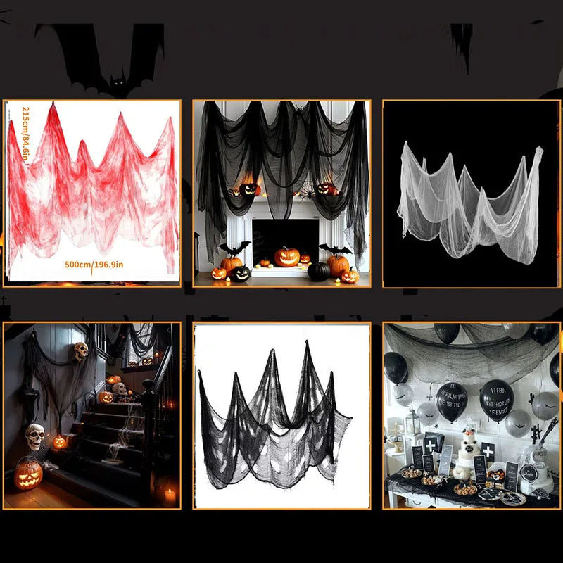 Large Creepy Cloth Spooky Gauze | Essential Haunted House Halloween Decor