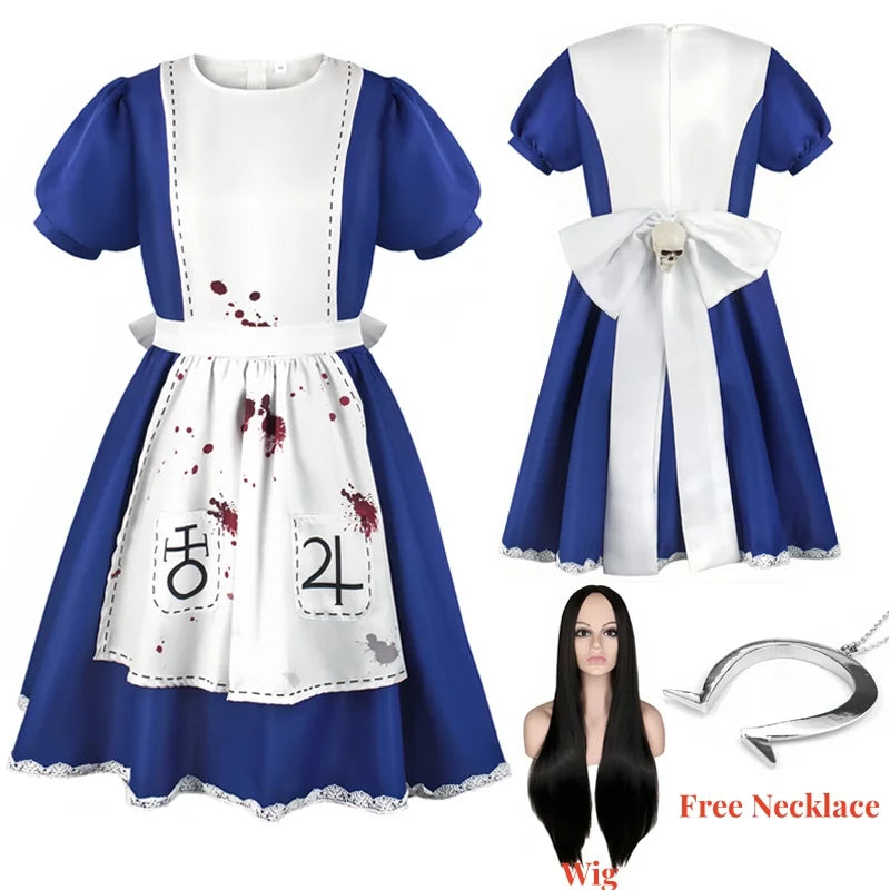 Anime Alice Princess Dress Maid Apron Dress Game Madness Returns |  Alice Cosplay Costume | Halloween Party