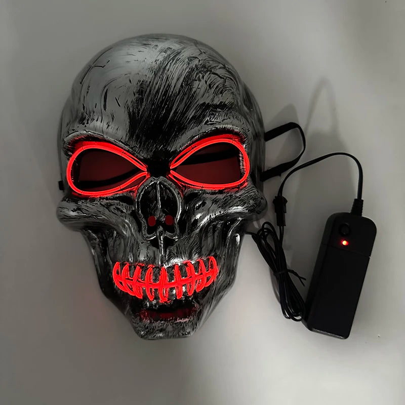 Scary Skeleton Gentleman Mask | Full Head & Chest Latex Horror Mask with Top Hat