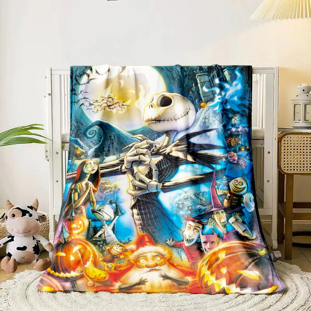 Pumpkin King 'Nightmare' Fleece Blanket | Jack Skellington Plush Throw