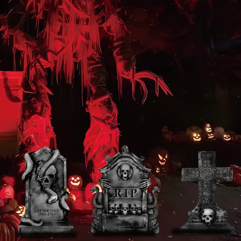 Realistic Foam Graveyard Tombstones | Assorted Spooky Styles for Halloween Yard Decor