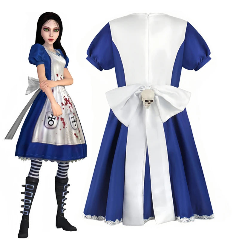 Anime Alice Princess Dress Maid Apron Dress Game Madness Returns |  Alice Cosplay Costume | Halloween Party
