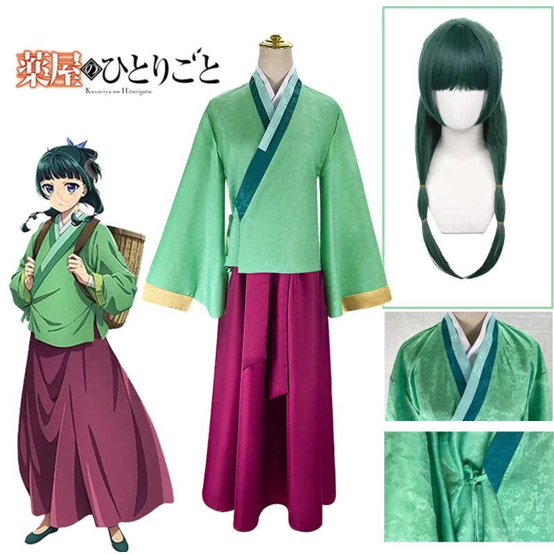 Anime Maomao Cosplay Costume | Apothecary Diaries Kimono Mao Mao Outfits
