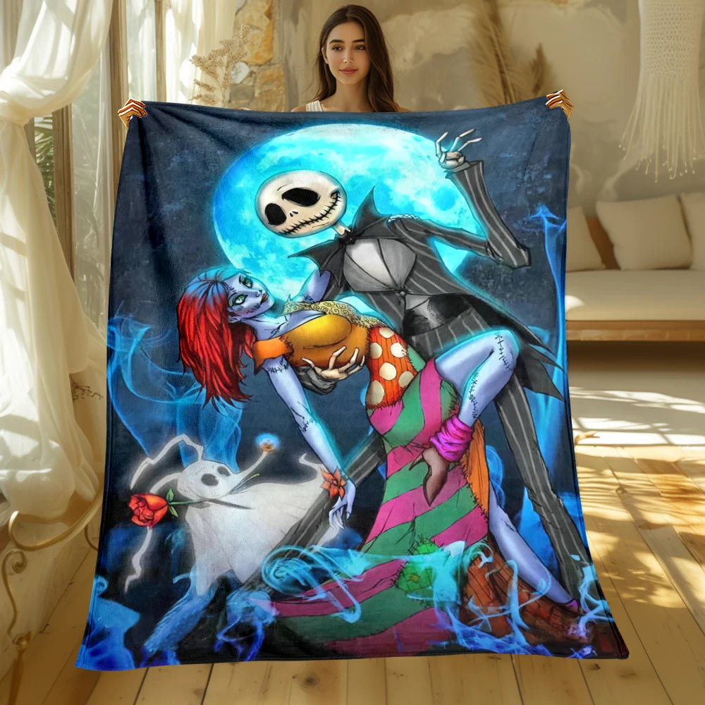 Pumpkin King 'Nightmare' Fleece Blanket | Jack Skellington Plush Throw