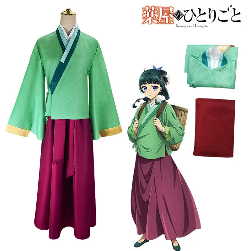 Anime Maomao Cosplay Costume | Apothecary Diaries Kimono Mao Mao Outfits