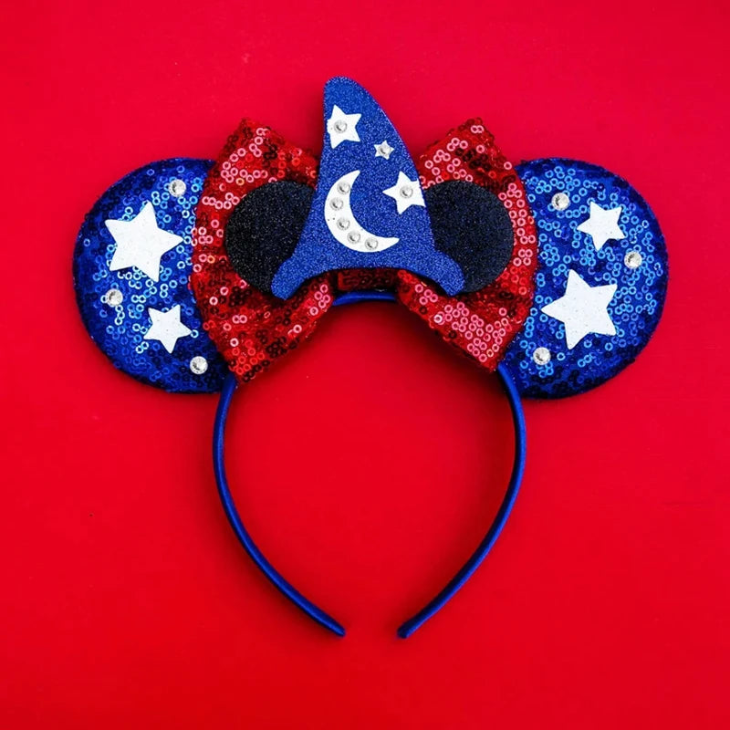 Halloween Mouse Ears Headband | Spooky Theme Park Style Assortment (Bat, Witch, Pumpkin) | Cute Halloween Accessories