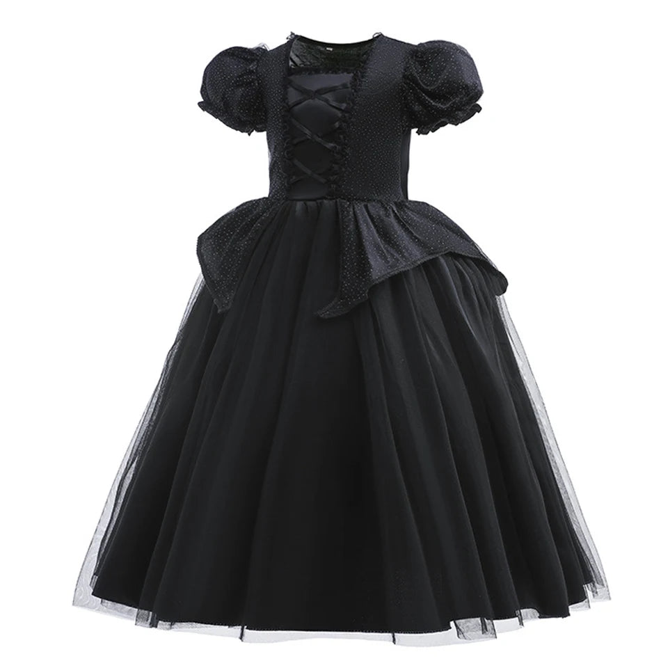 Maleficent Costume for Girls Halloween Witch Cosplay Black Witch