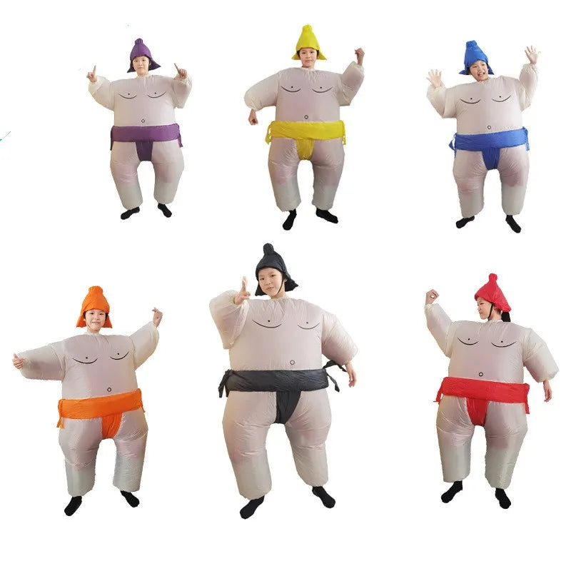 Inflatable Sumo Wrestler Costume | Funny Blow-Up Suit (Adult & Child Sizes Available)