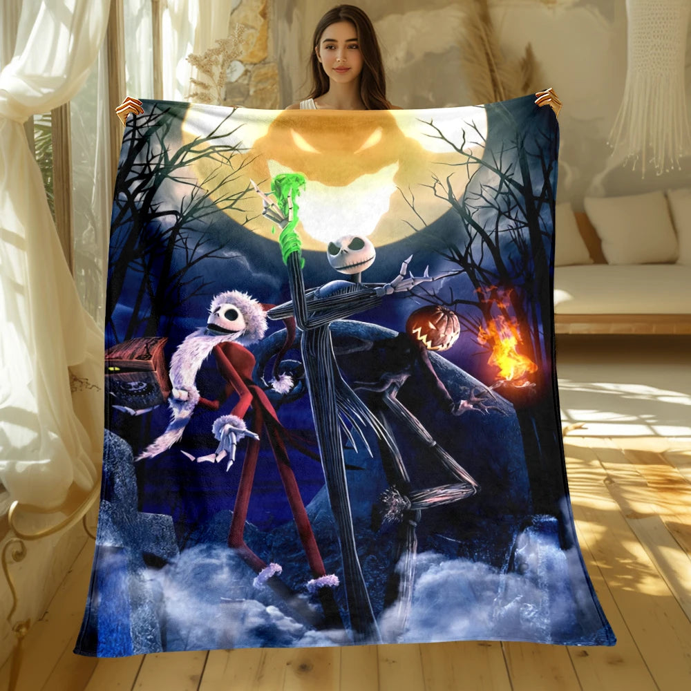 Pumpkin King 'Nightmare' Fleece Blanket | Jack Skellington Plush Throw