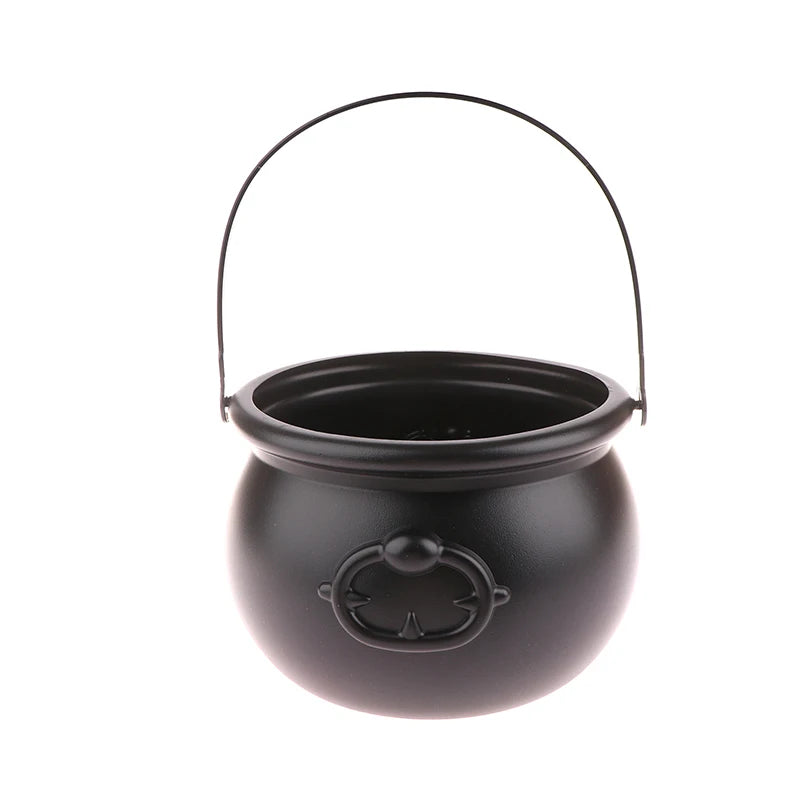 Classic Witch's Cauldron | Black Trick-or-Treat Candy Bucket & Halloween Trick-or-Treating