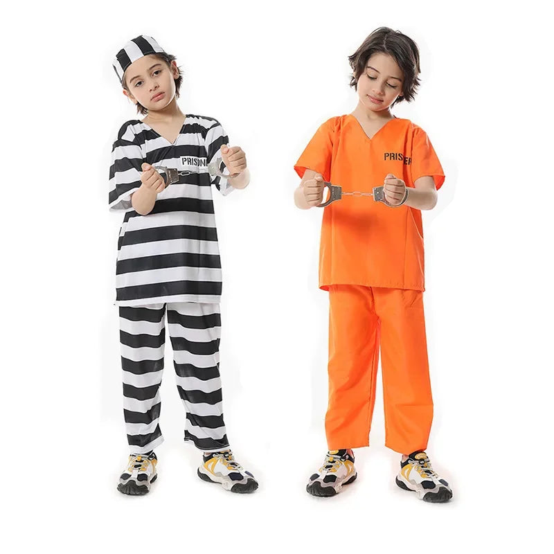 Costume Orange Prisoner Jumpsuit Jailbird Outfit for Halloween