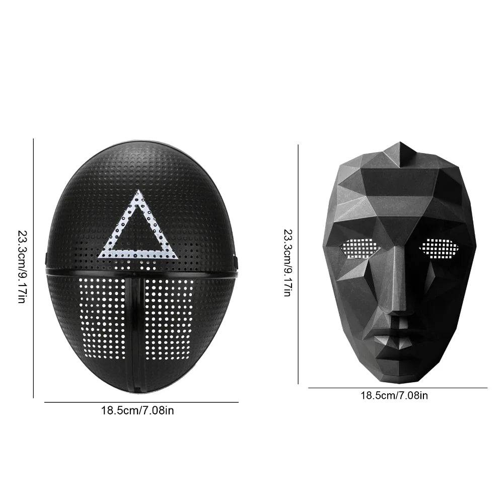 Squid Game Cosplay Masks | Choose Your Role: Front Man or Soldier (Circle, Square, Triangle)
