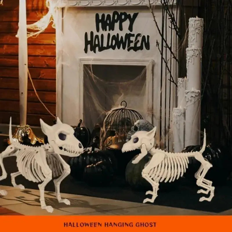 "Bad to the Bone" Posable Skeleton Dog Prop