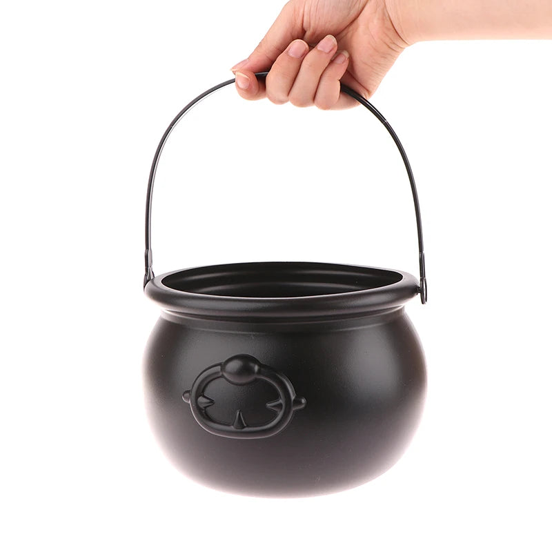 Classic Witch's Cauldron | Black Trick-or-Treat Candy Bucket & Halloween Trick-or-Treating