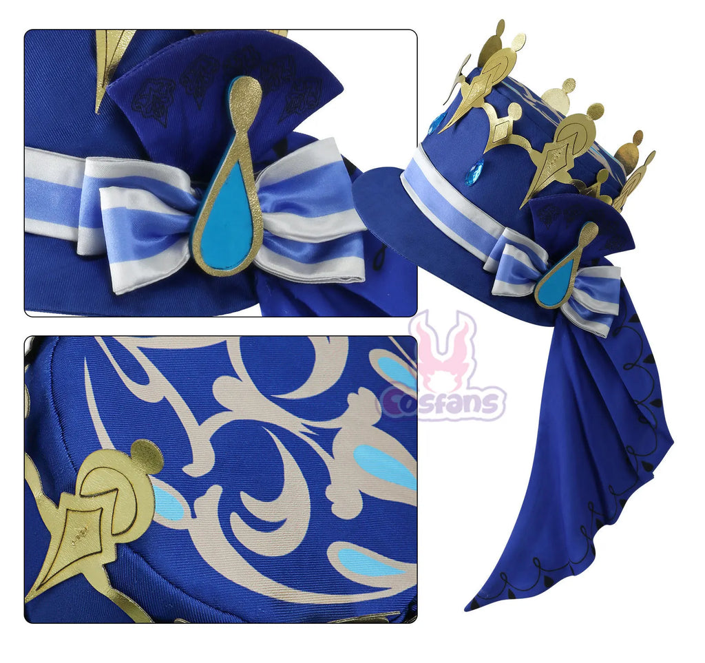 Game Impact Furina Focalors Cosplay Costume Anime Full Set With Hat Fontaine Focalors Halloween Costumes for Women