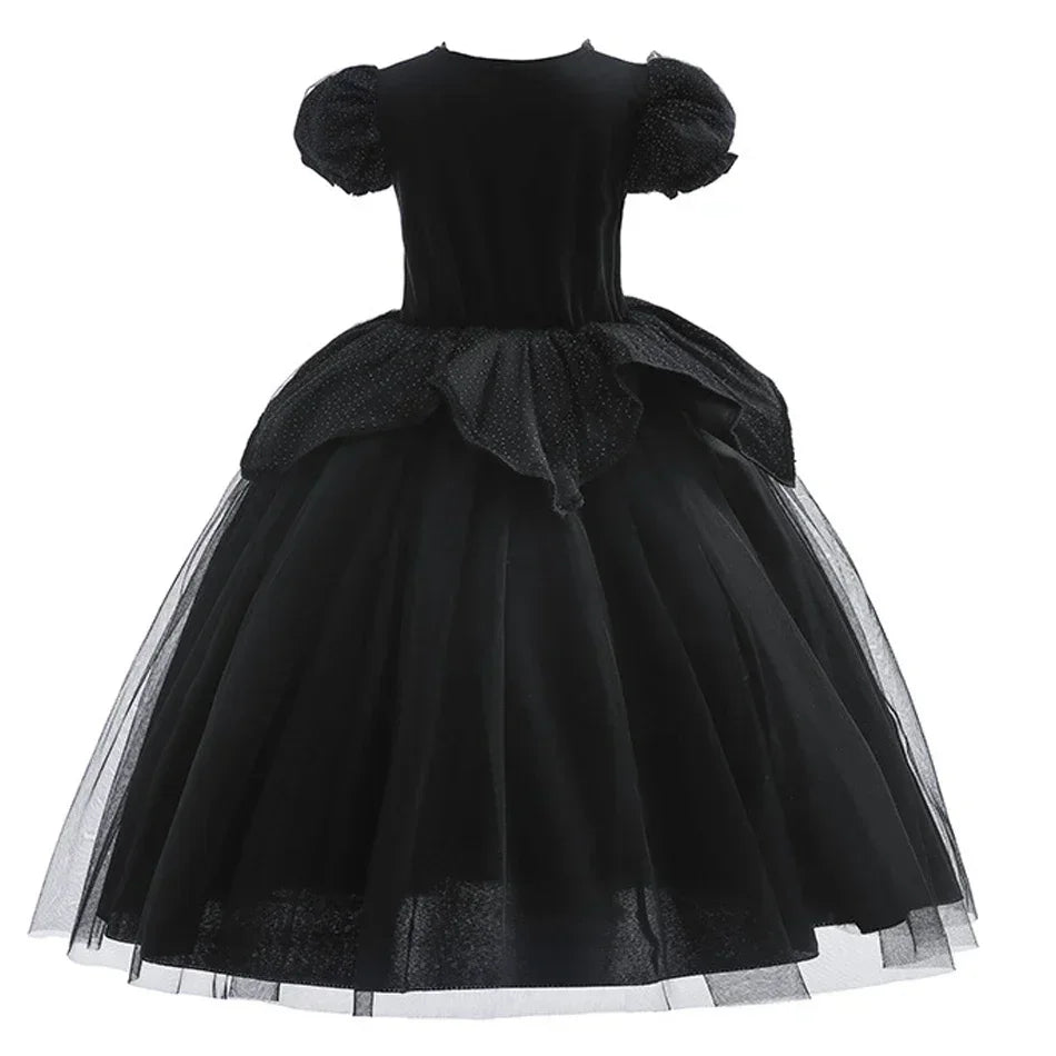 Maleficent Costume for Girls Halloween Witch Cosplay Black Witch