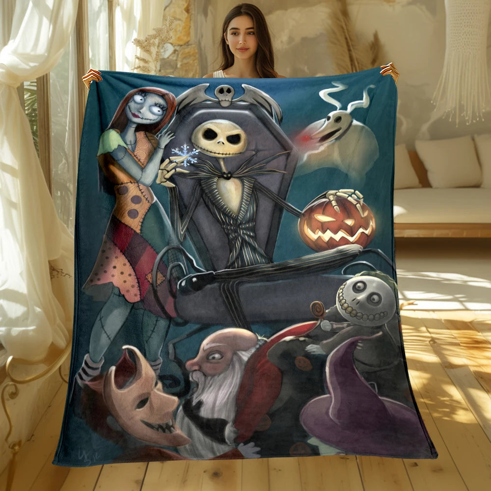 Pumpkin King 'Nightmare' Fleece Blanket | Jack Skellington Plush Throw