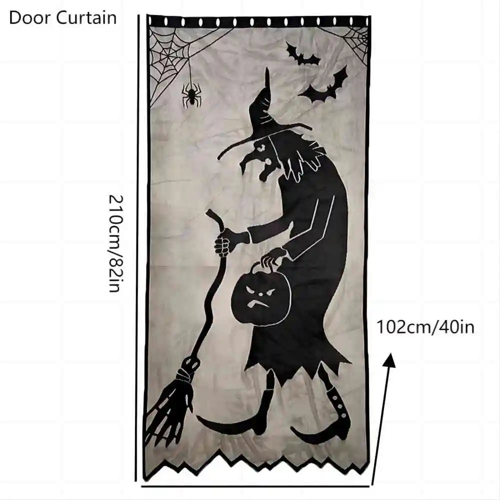 Black Lace Spiderweb Decor Collection | Halloween Mantel Scarf, Lampshade Covers & Table Topper