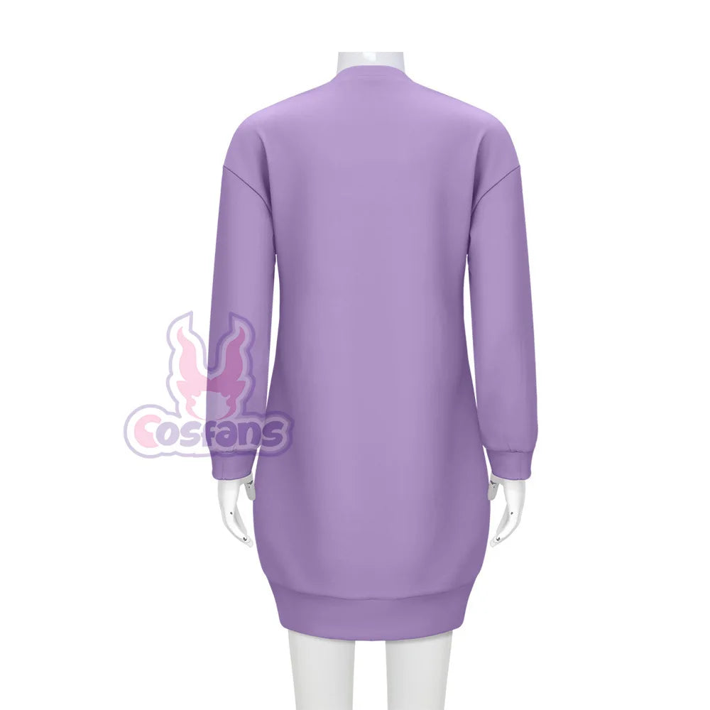 K Pop Demon Hunter of Mira Cosplay Purple Sleepdress & Headwear | White Bear Pajama | Girls Halloween Party Outfits