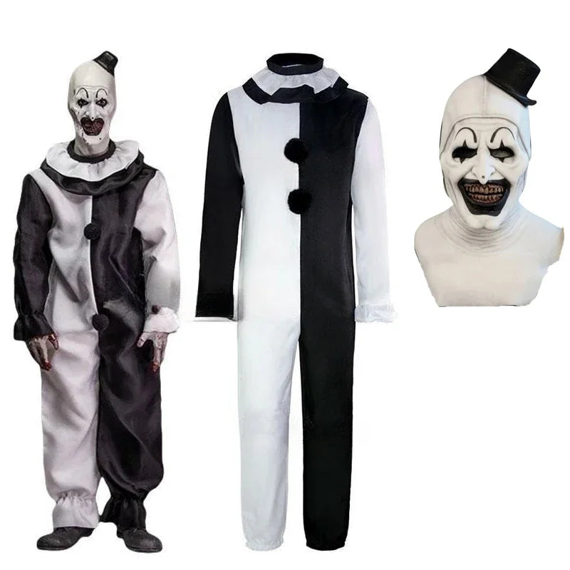 Terrifier "Art the Clown" Costume & Mask | Scary Movie Horror Cosplay (Items Sold Separately)