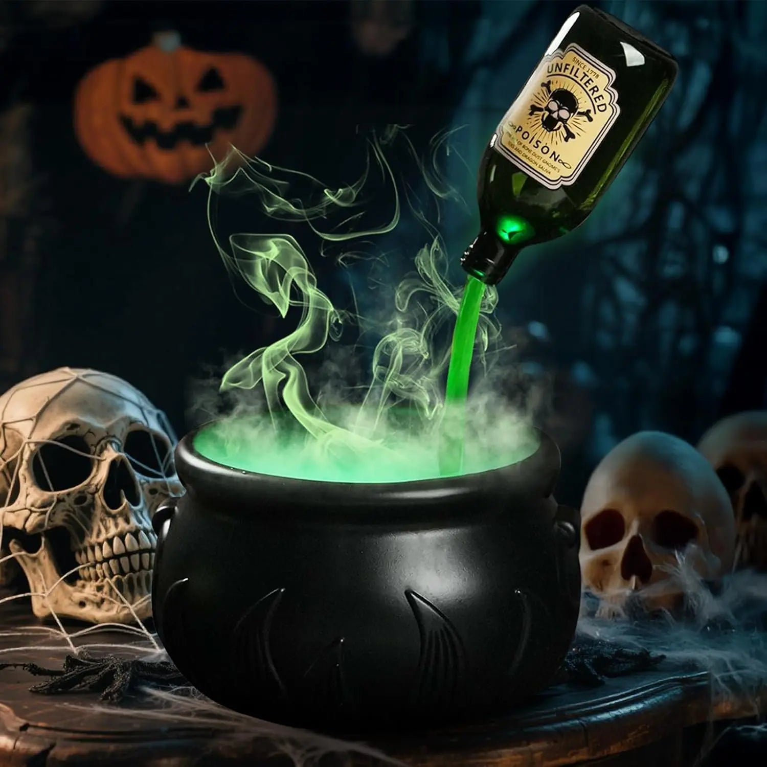 Suspended Magic Potion Misting Halloween Witch Cauldron
