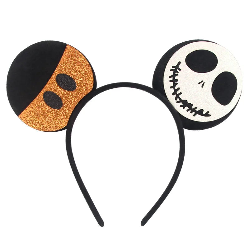 Halloween Mouse Ears Headband | Spooky Theme Park Style Assortment (Bat, Witch, Pumpkin) | Cute Halloween Accessories