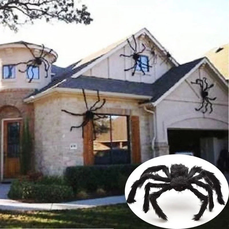 Giant Halloween Spider Decoration | Posable Hairy Spider Prop for Haunted House | Halloween Decor (Available up to 200cm!)