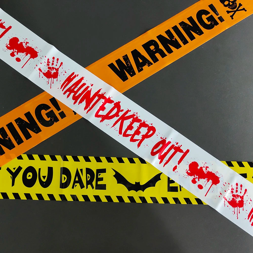 Halloween Caution Tape: Spooky "Enter If You Dare" Decoration