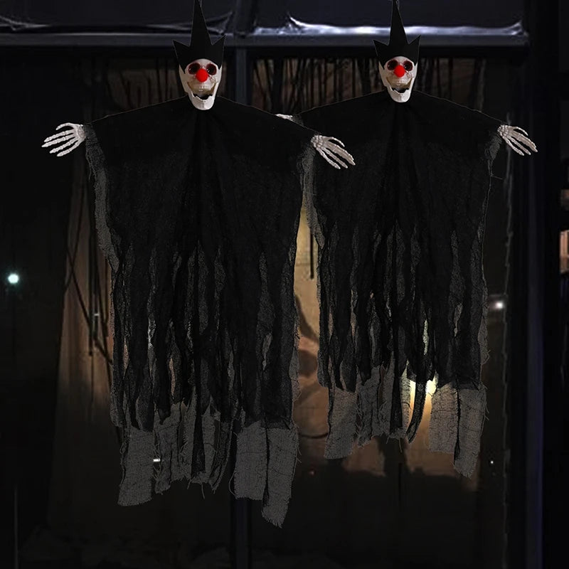 Light-Up Hanging Grim Reaper with Posable Arms