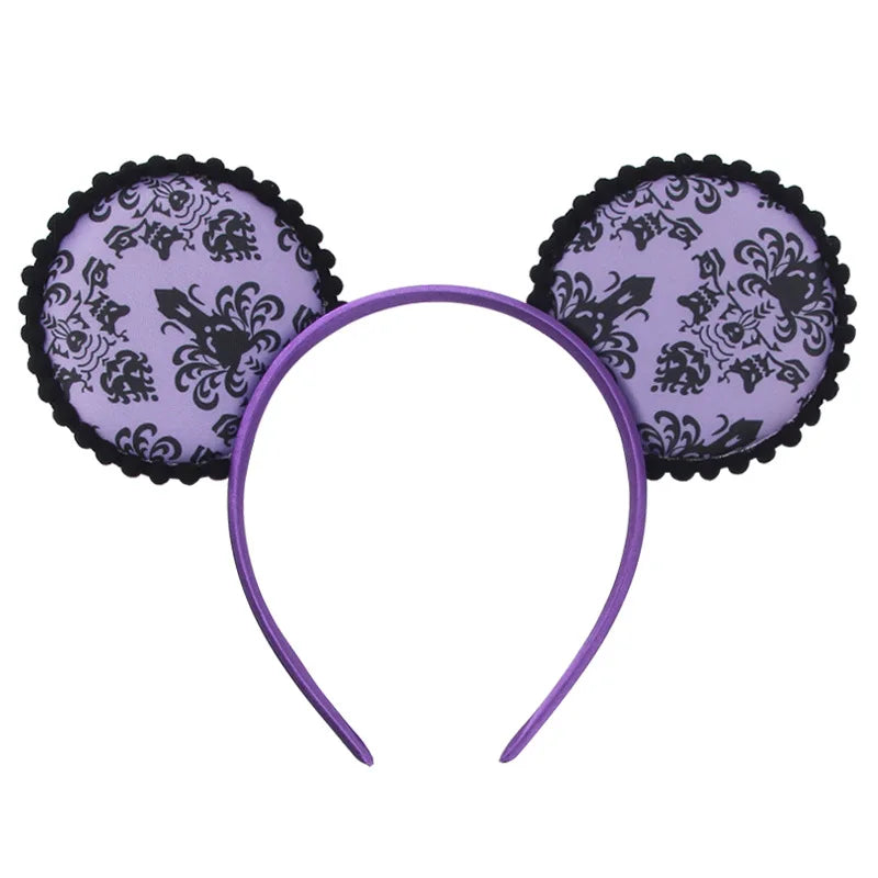 Halloween Mouse Ears Headband | Spooky Theme Park Style Assortment (Bat, Witch, Pumpkin) | Cute Halloween Accessories