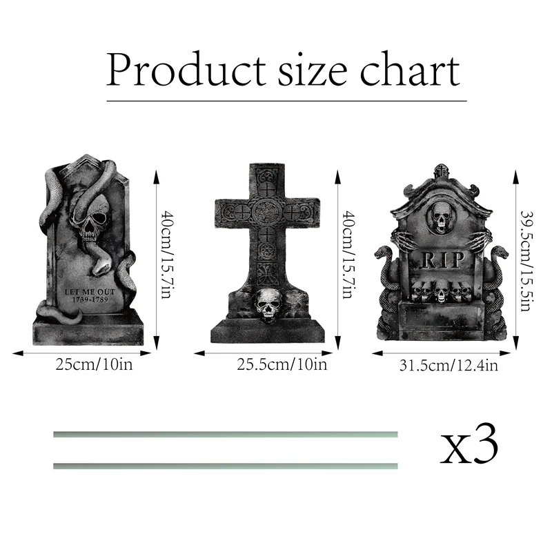 Realistic Foam Graveyard Tombstones | Assorted Spooky Styles for Halloween Yard Decor