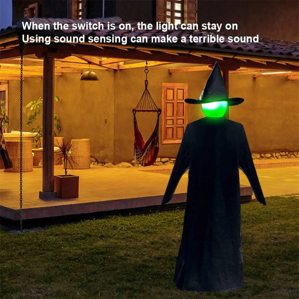 Sound-Activated Light-Up Witches | Holding Hands Outdoor Yard Decor