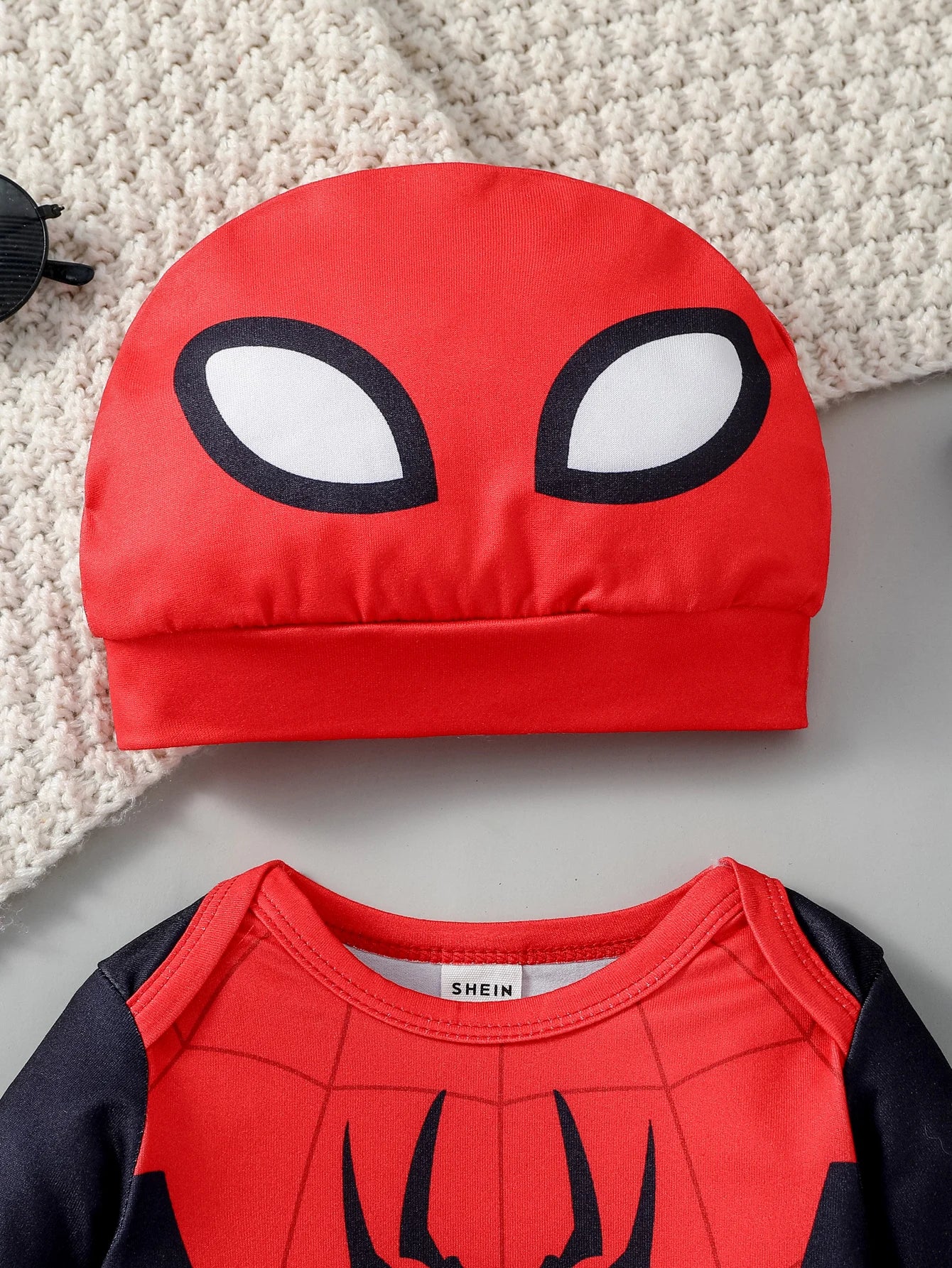 Baby Spider-Man Pullover with Hat – Superhero Costume Outfit for Infants