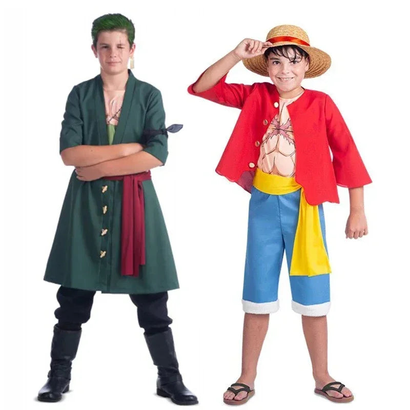 Kids Anime Luffy or Roronoa Zoro Cosplay | Kids Halloween Costume