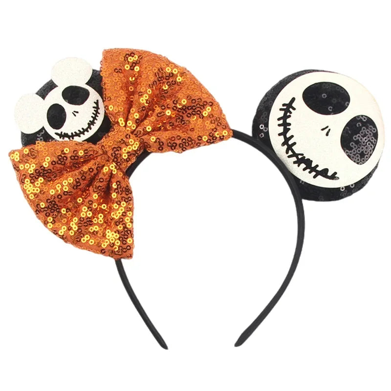 Halloween Mouse Ears Headband | Spooky Theme Park Style Assortment (Bat, Witch, Pumpkin) | Cute Halloween Accessories