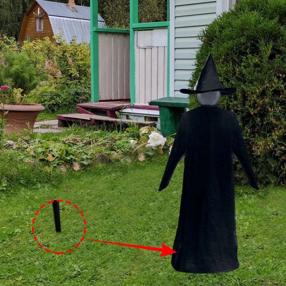 Sound-Activated Light-Up Witches | Holding Hands Outdoor Yard Decor