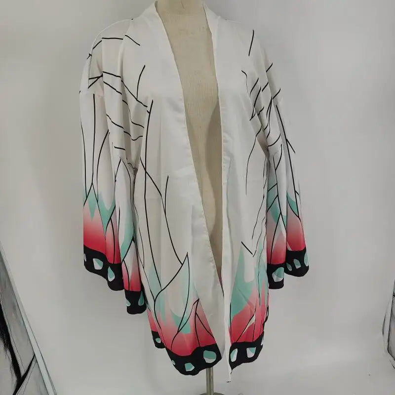 Japanese Anime Kochou Shinobu Cosplay Costume |  Kimono Cardigan