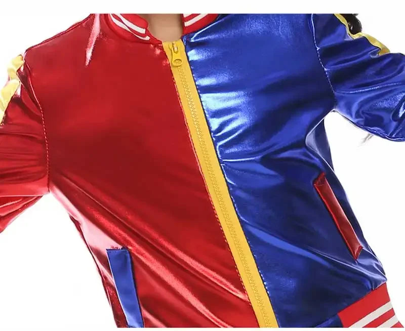 Girls Harley Villain Quinn Costume Components | Jacket, Shorts, Shirt & Accessories (Items Sold Separately) | Costume Halloween Enfant Fille