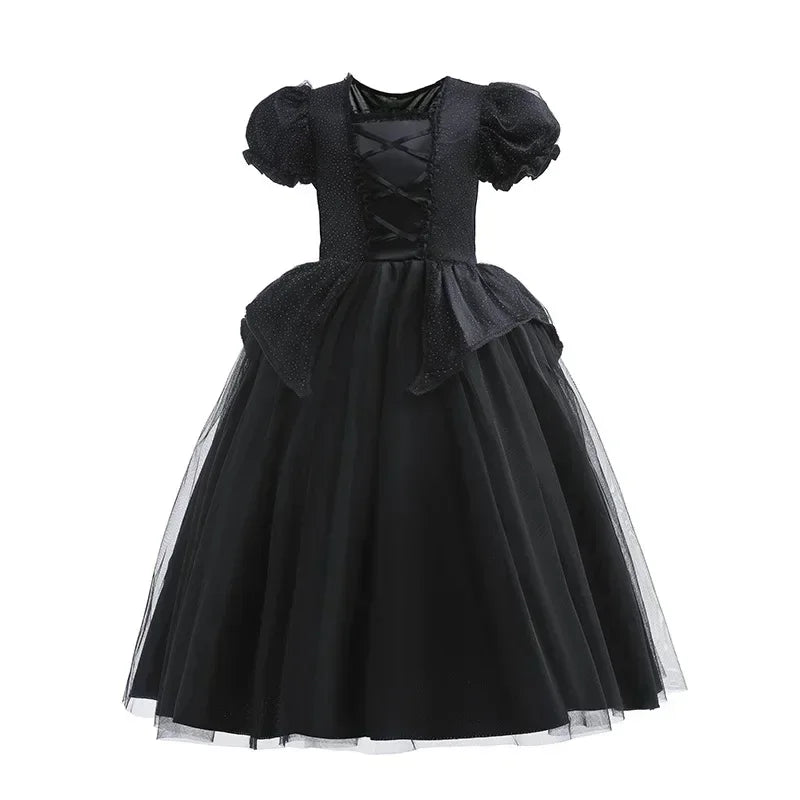 Maleficent Costume for Girls Halloween Witch Cosplay Black Witch