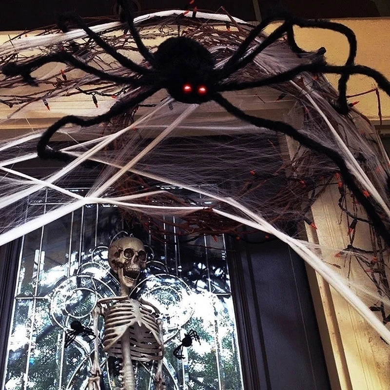 Giant Halloween Spider Decoration | Posable Hairy Spider Prop for Haunted House | Halloween Decor (Available up to 200cm!)