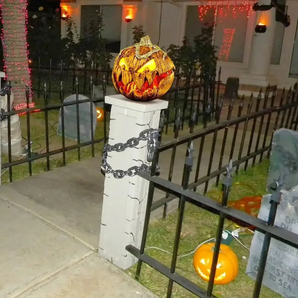 Animated Talking Pumpkin Prop - Halloween Animatronics Decor
